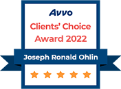 Joseph Ohlin Avvo Clients Choice Awards 2022